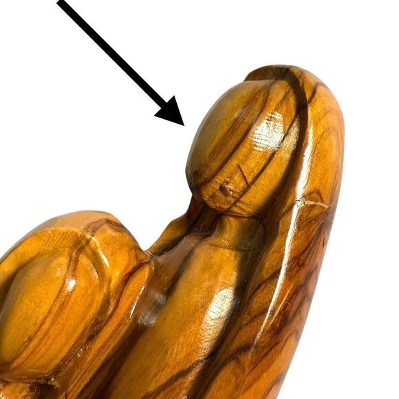 Bethlehem Hand Carved Holy Family Olive Wood Statue Israel Jesus Mary Joseph 8” - Picture 13 of 15